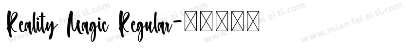 Reality Magic Regular字体转换